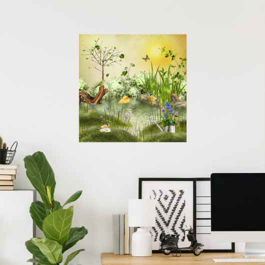 am Teich Poster (Thuiskantoor)