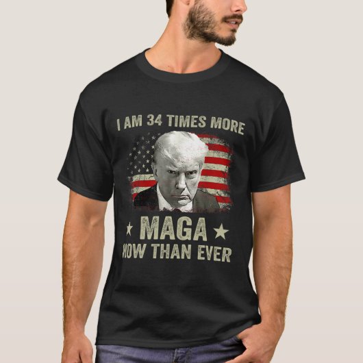 AM &#; Times meer maga nu dan ooit Trump-steun T-shirt (Voorkant)