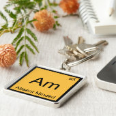 Am - Verstrooide Chemie Element Symbool T-shirt Sleutelhanger (Zijkant)