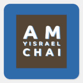Am Yisrael Chai Vierkante Sticker (Voorkant)