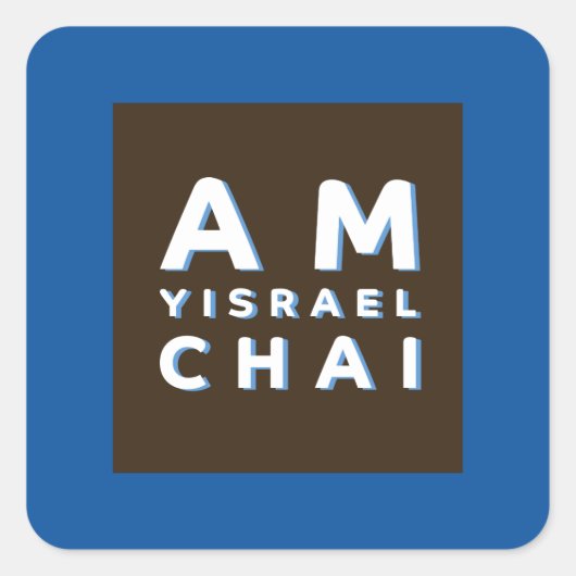 Am Yisrael Chai Vierkante Sticker (Voorkant)