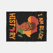 AM Zwarte Geschiedenis Moederdag Juneteenth Indepe Fleece Deken (Voorkant (Horizontaal))
