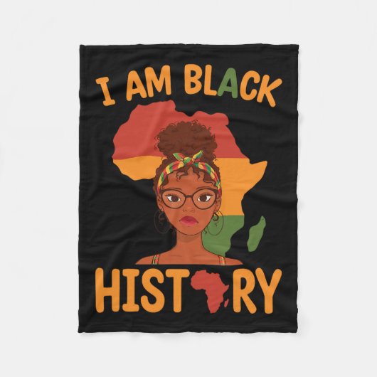 AM Zwarte Geschiedenis Moederdag Juneteenth Indepe Fleece Deken (Voorkant)