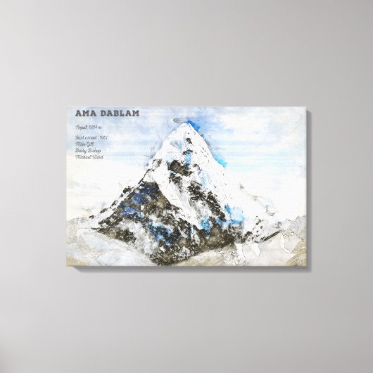 Ama Dablam Canvas Afdruk (Voorkant)