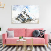 Ama Dablam Canvas Afdruk (Insitu (Woonkamer))