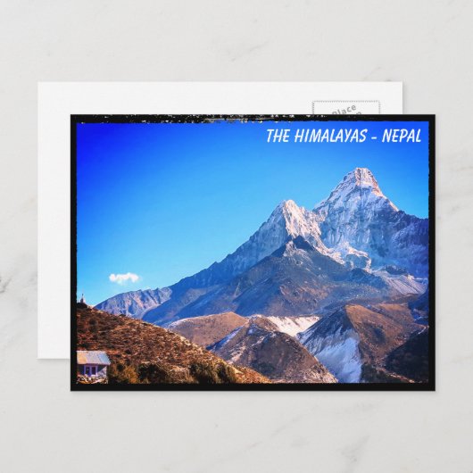 Ama Dablam, House, Everest trail uitzichten - Nepa Briefkaart (Voorkant / Achterkant)