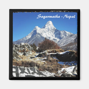 Ama Dablam & Mani Stone, Sagarmatha - Nepal Magneet