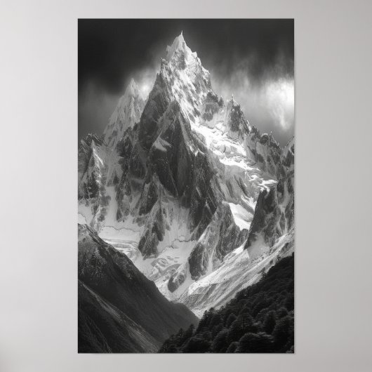 Ama Dablam Peak Top Uitzicht AI Art Poster (Voorkant)