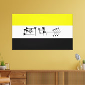 Ama-gi Sumarian Libertarian Freedom Flag Canvas Afdruk (Insitu (Woonkamer))