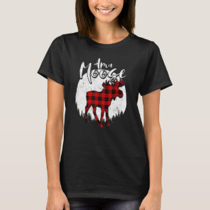 Ama Moose Red Pset Buffalo Matching Family Pajama T-shirt