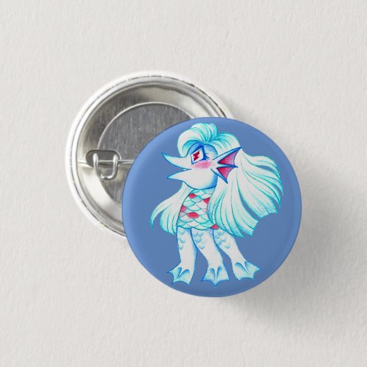 Amabie Yokai spirit Ronde Button 3,2 Cm (Voorkant /achterkant)