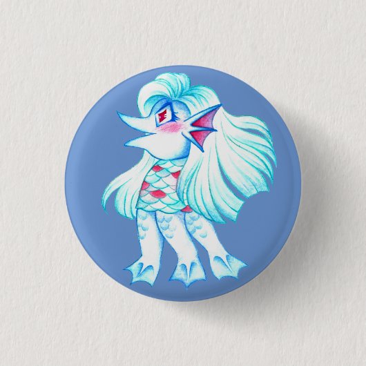 Amabie Yokai spirit Ronde Button 3,2 Cm (Voorkant)