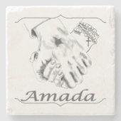 "Amada" Stone Onderzetter (Voorkant)