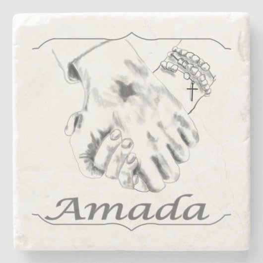"Amada" Stone Onderzetter (Voorkant)