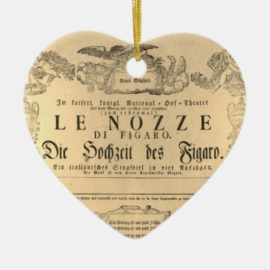 Amadeus Mozart Oper Le nozze di Figaro shabby Keramisch Ornament (Voorkant)