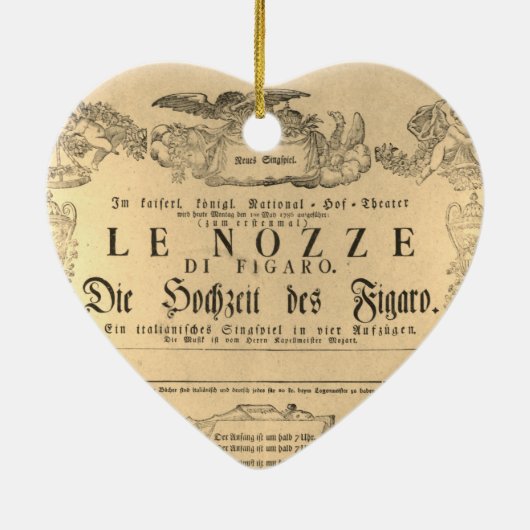 Amadeus Mozart Oper Le nozze di Figaro shabby Keramisch Ornament (Achterkant)