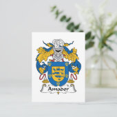 Amador Family Crest Briefkaart (Staand voorkant)