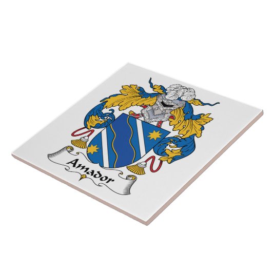 Amador Family Crest Tegeltje (Zijkant)