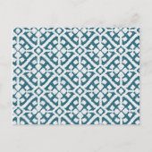 Amadora Blue Pattern Briefkaart (Voorkant)