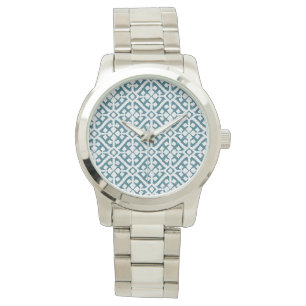 Amadora Blue Pattern Horloge