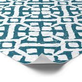 Amadora Blue Pattern Poster (Hoek)