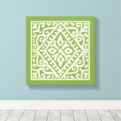 Amadora Green Pattern Canvas Afdruk (Insitu (Houten vloer))
