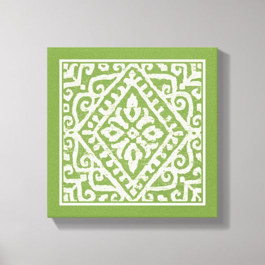 Amadora Green Pattern Canvas Afdruk (Voorkant)