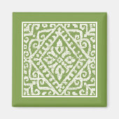Amadora Green Pattern Magneet (Voorkant)