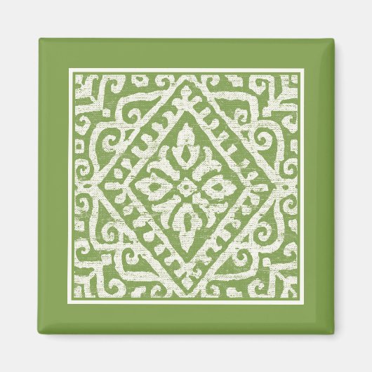 Amadora Green Pattern Magneet (Voorkant)