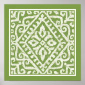 Amadora Green Pattern Poster (Voorkant)