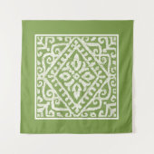 Amadora Green Pattern Wandkleed (Voorkant (horizontaal))