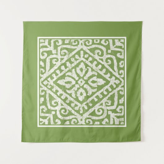 Amadora Green Pattern Wandkleed (Voorkant)