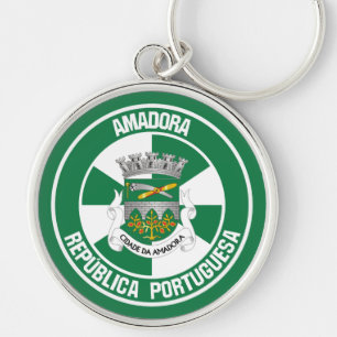 Amadora Round Emblem Sleutelhanger