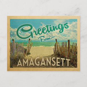 Amagansett Beach Vintage Travel Briefkaart
