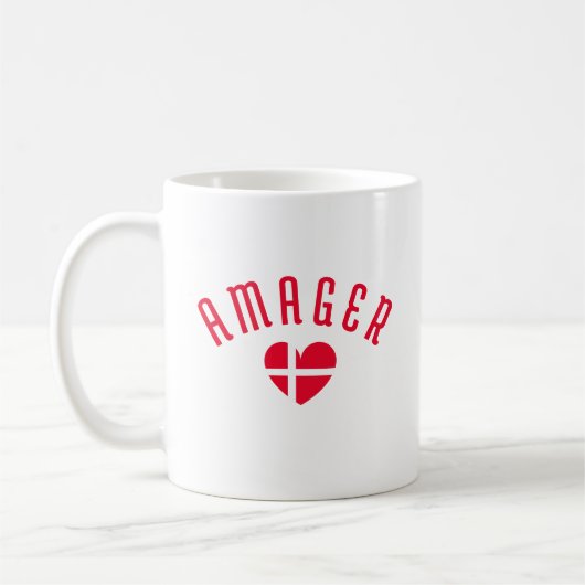 AMAGER Denmark Heart Koffiemok (Links)