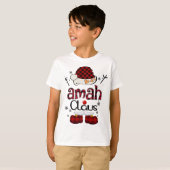 Amah Claus Rood Plaid - Oma Gift T-shirt (Voorkant volledig)