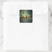 Amak Island Zee Lions Vierkante Sticker (Tas)
