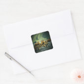 Amak Island Zee Lions Vierkante Sticker (Envelop)