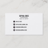 ĀMakeup Artist Red Lips Foto Visitekaartje Μ: (Achterkant)