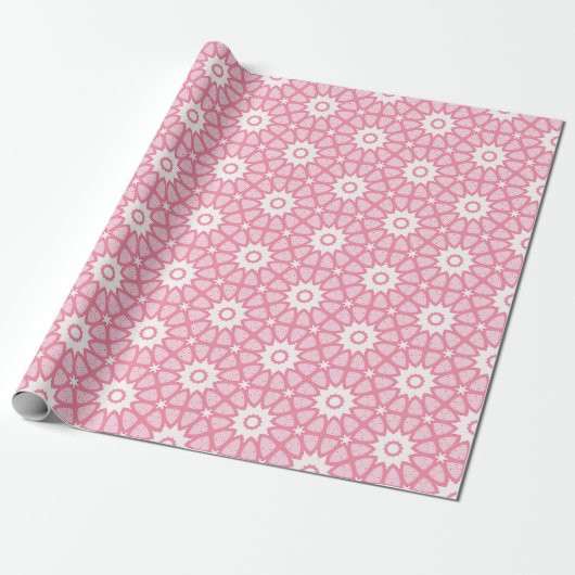 Amal Star Lattice in Pink Cadeaupapier (Uitgerold)