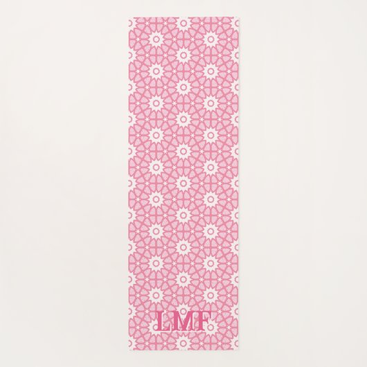 Amal Star Lattice in Pink Personalized Yogamat (Achterkant)