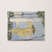 Amalfi, afbeelding van een vrouw in een gele jurk legpuzzel (Horizontaal)