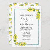 Amalfi aquarel Citroenen vintage bruiloft Kaart (Voorkant / Achterkant)