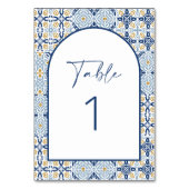 Amalfi Blue and Yellow Tile Kaart (Voorkant)