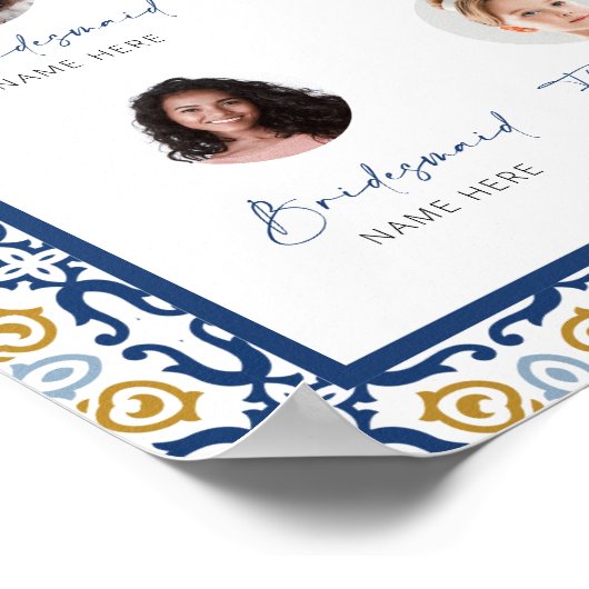 Amalfi Blue Tile ontmoet de Bridesmaids Bride Show Poster (Hoek)