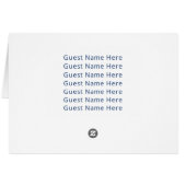 Amalfi Blue Tile Table Number Horizontale kaart (Achterkant Horizontaal)