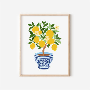 Amalfi Chinoiserie Gemberpot Citroen Tak Kunst Poster