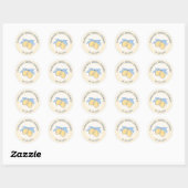 Amalfi Citroen Bruidsdouche Ronde Sticker (Vel)