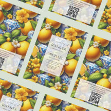 Amalfi-citroenen + Diamanten | Luxe QR-code-huweli