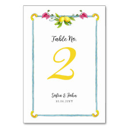 Amalfi-citroentrouwlijstnummer Kaart